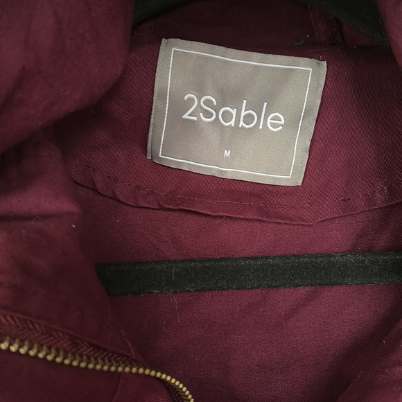 2SABLE💫Women’s Burgundy Military Drawstring Hoodie Vest - Picture 8 of 13